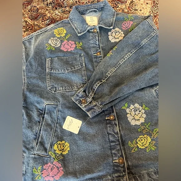 Free People Embroidered Oversized Jacket 🌟 - Picture 11 of 12